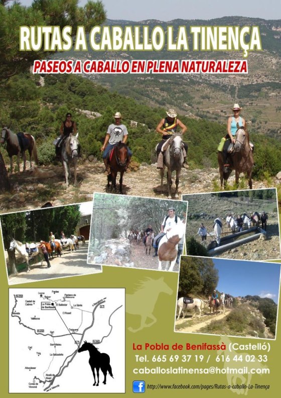 rutas a caballo en la Pobla de Benifassà